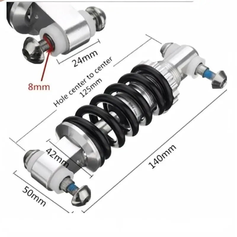 Back MTB Bicycle Suspension Shock Absorber Spring Electric Bikes DIY Zpaxo