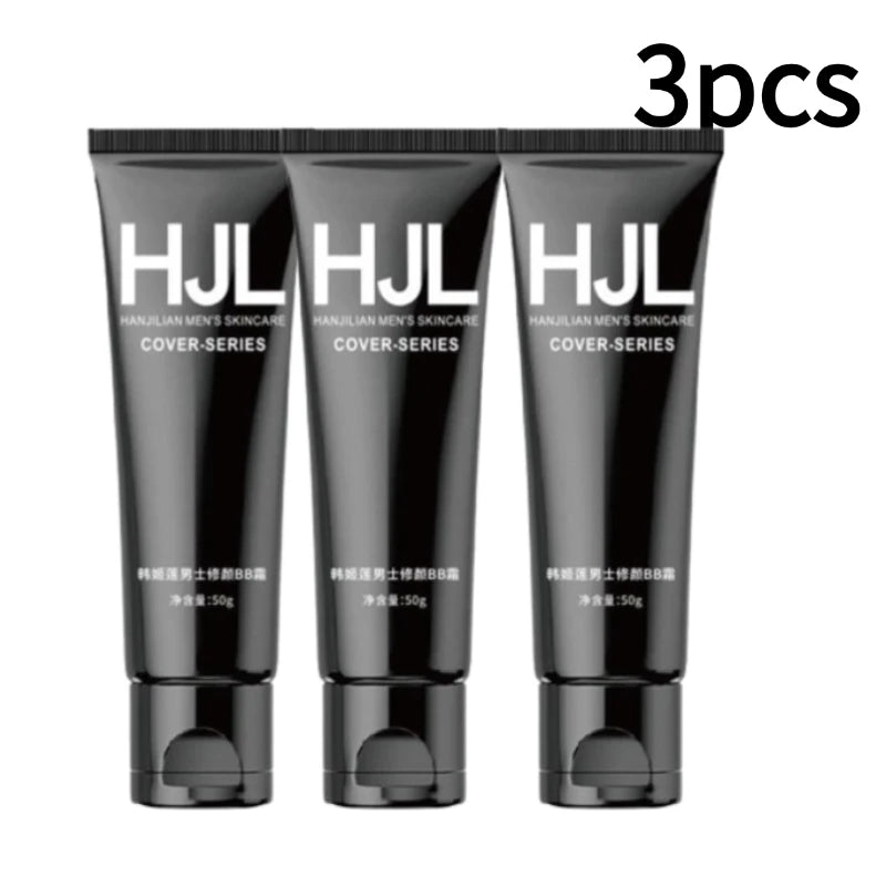 1/2/3PCS Men BB Cream Whitening Oil-control Concealer Easy to Wear Natural Brighten Whitening Face Foundation Zpaxo 3pcs
