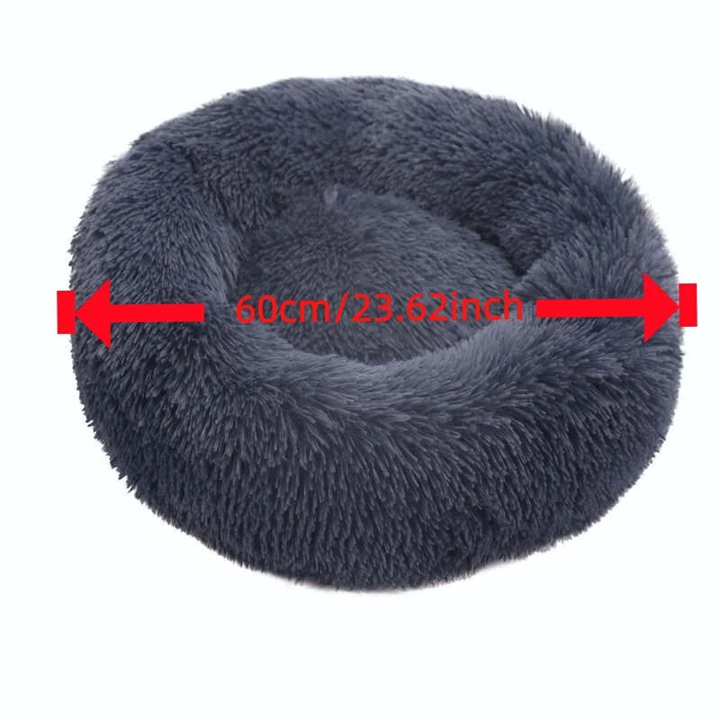 Comfortable Striped Plush Pet Dog Bed Suitable Small Medium-sized
