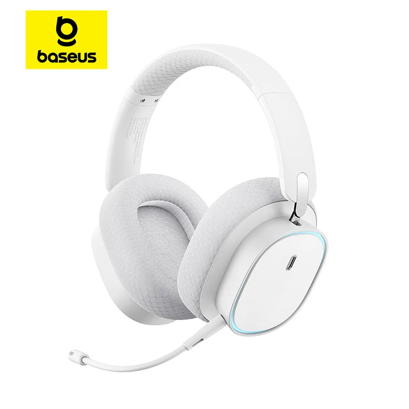Baseus GH02 Gaming Wireless Headphone Mic Over-ear Headphones Zpaxo White China Mainland