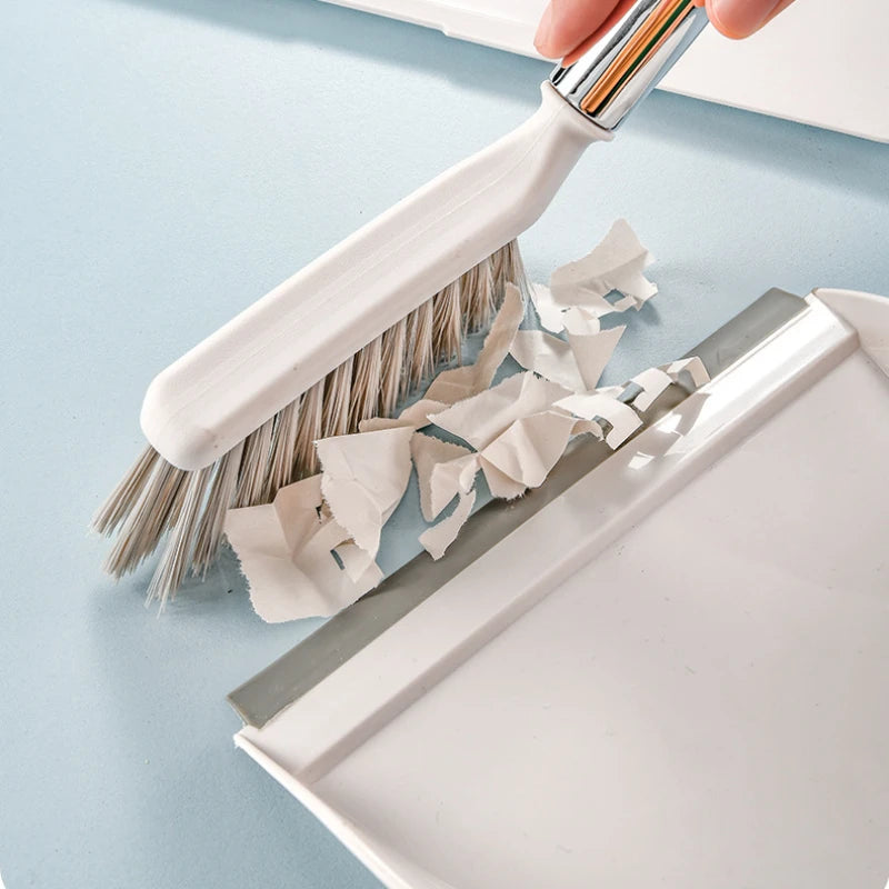 Mini Desktop Broom & Dustpan Set – Compact Hand Brush Cleaner Mini Broom Dustpan Set Zpaxo