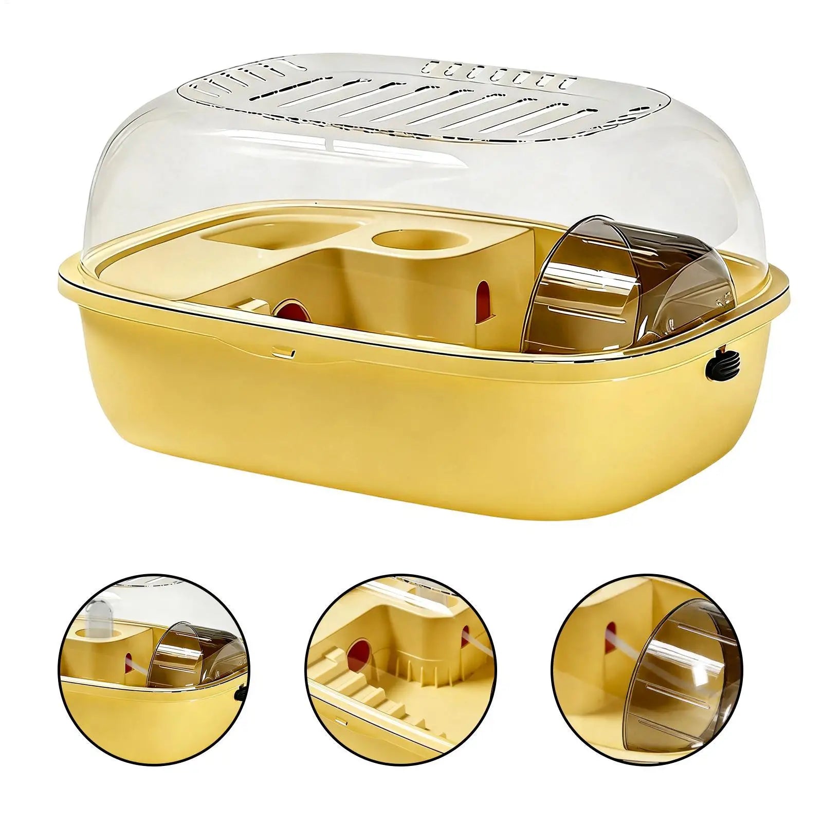 Hamster Cage Mouse Habitat Clear Acrylic Openable Portable Small