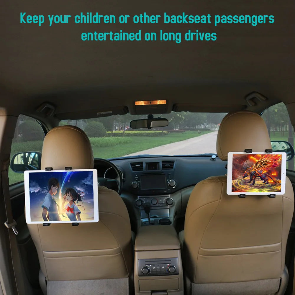 Car Rear Pillow Phone Holder Seat Headrest Mounting Bracket Stand