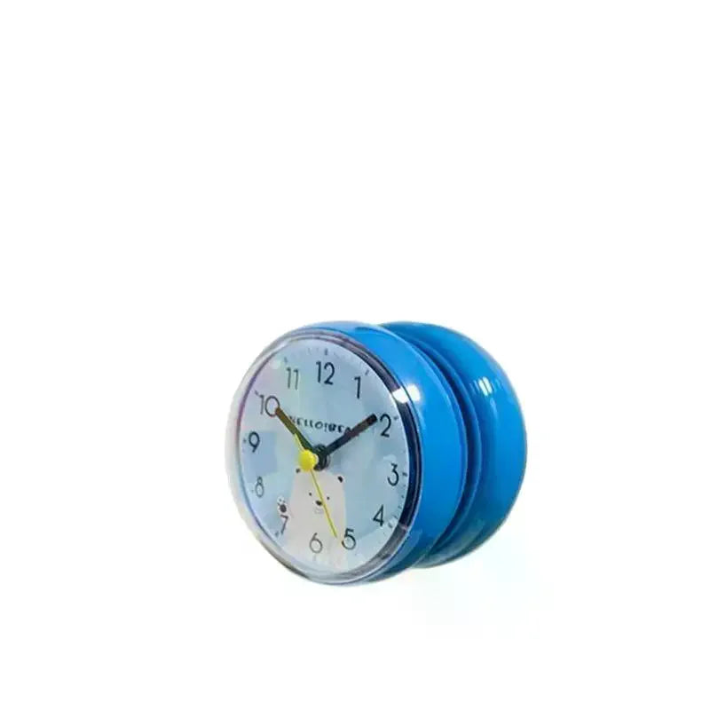 Anti-Fog Waterproof 7cm Kitchen Toilet Small Quartz Table Clock Mini Sucker Wall Clock Bathroom Zpaxo