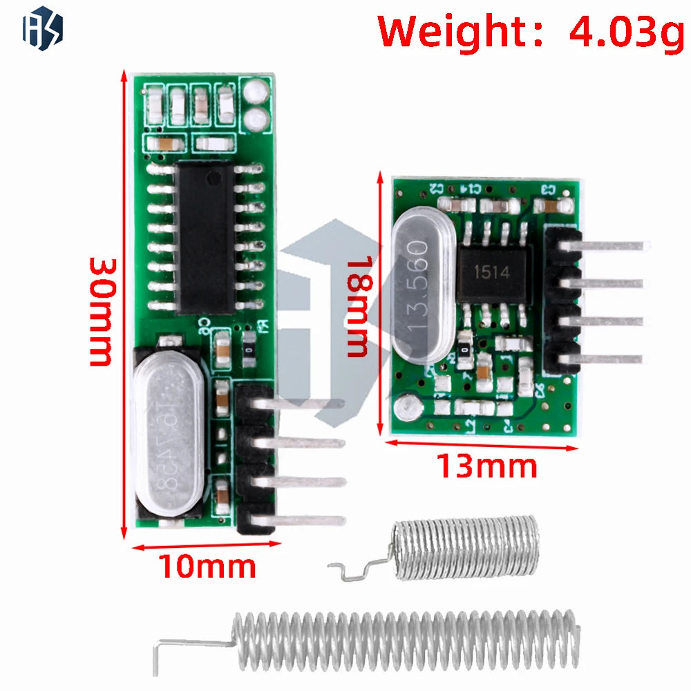 433MHz RF Superheterodyne Transceiver Module Wireless Remote Control Zpaxo