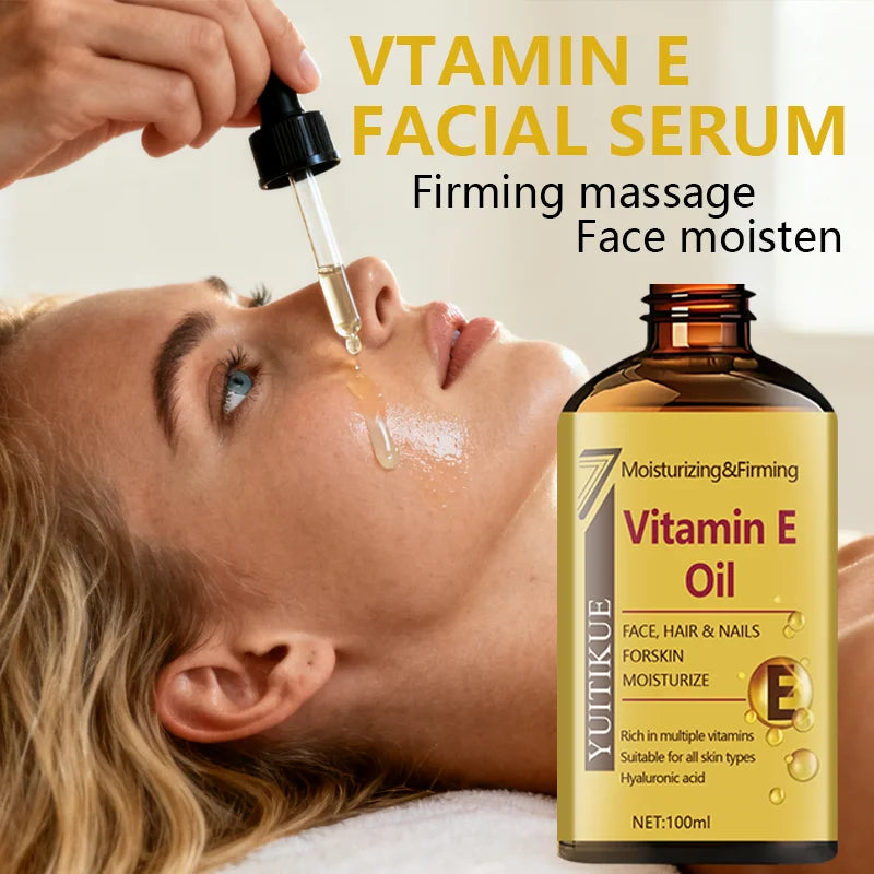 YUTIKUE Vitamin E Oil 100ml – Moisturizing Face, Hair & Nail Serum Vitamin E Face Oil Zpaxo