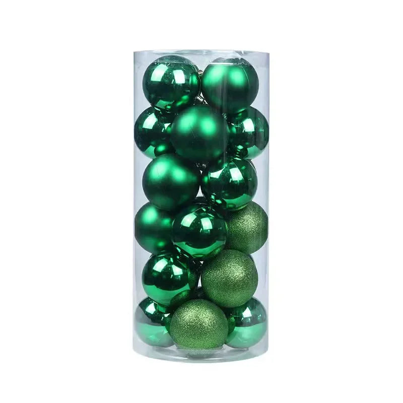 24-Pack 3cm Glitter Christmas Ball Ornaments – Xmas Tree Baubles
