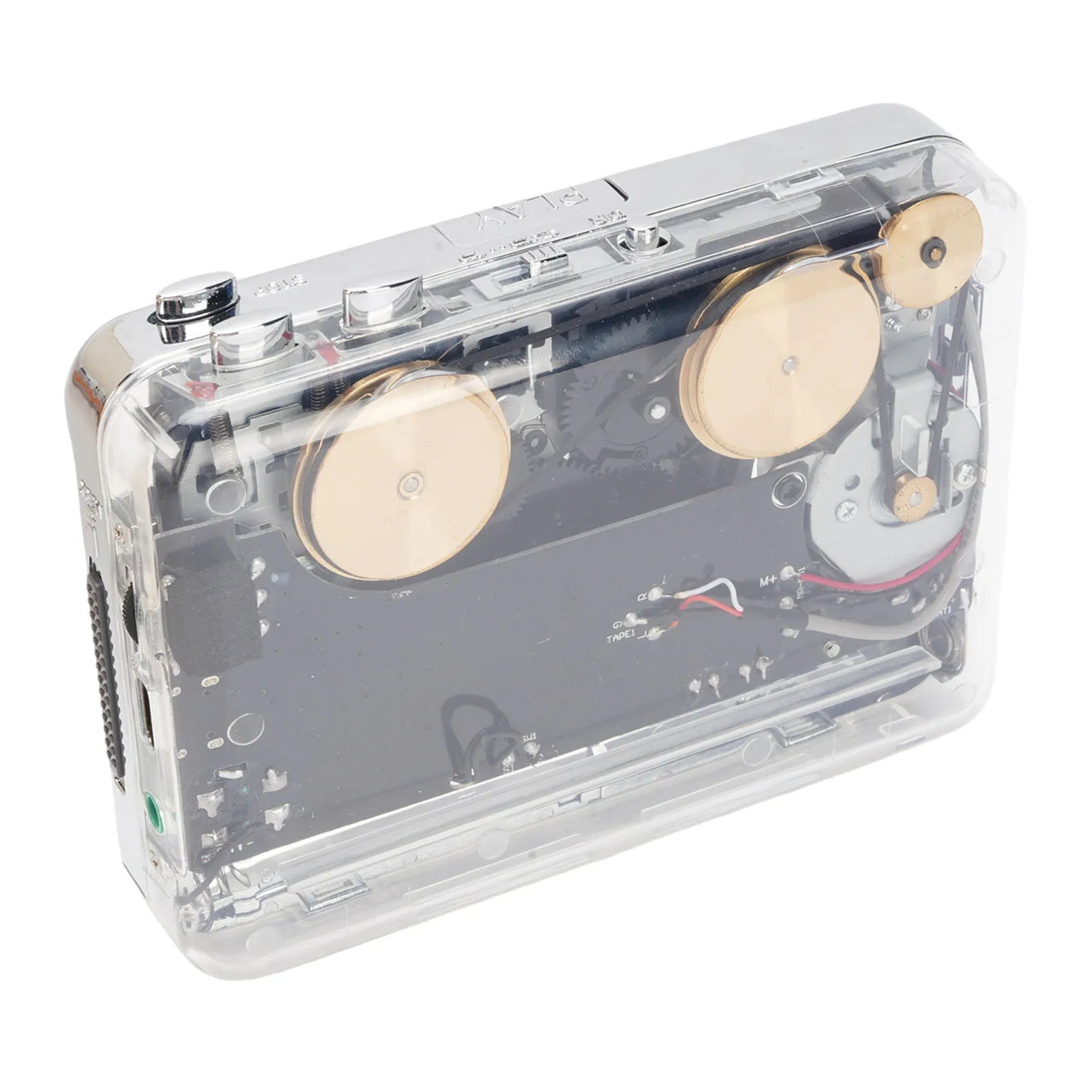 Portable Cassette Player Tape Recorder Battery Powered Auto Rewind
