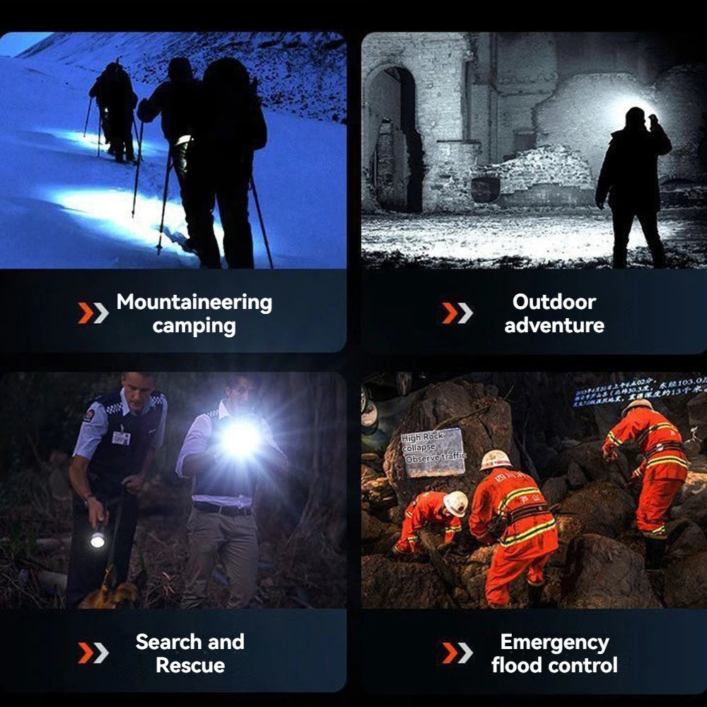 ESMARTER XHP70 LED Flashlight – 2000LM Zoomable USB-C Torch