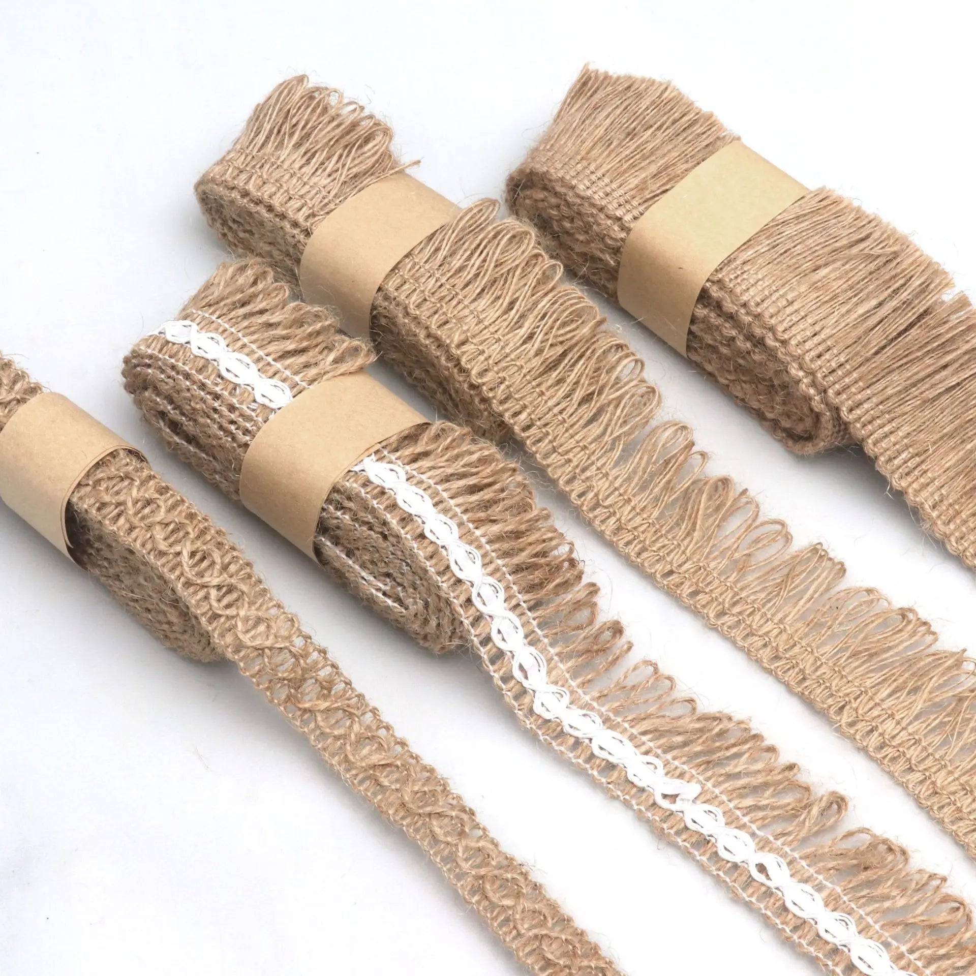 2-Yard Natural Jute Lace Ribbon – Rustic Wedding & DIY Crafts Craft Ribbon Zpaxo