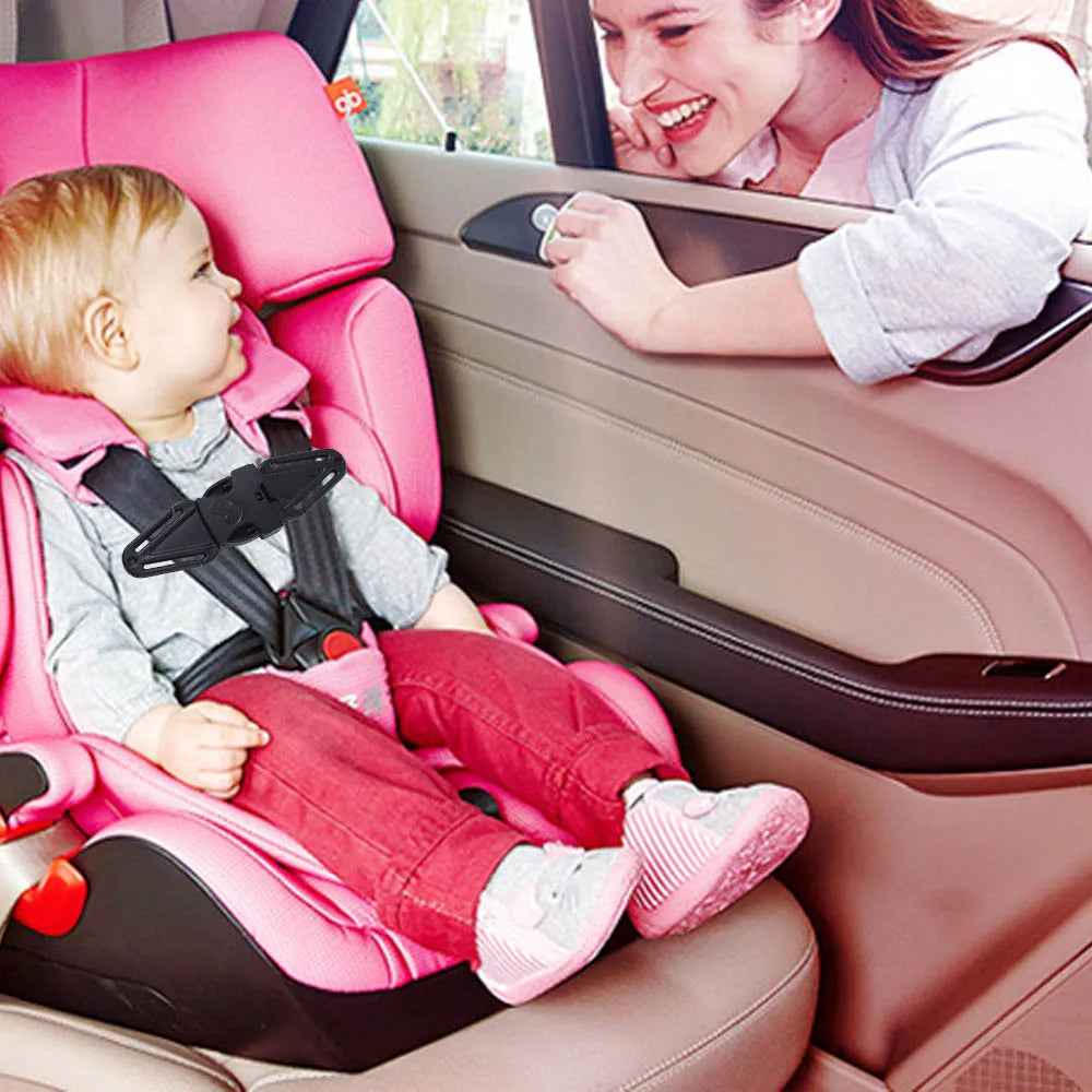 Black Child Seat Buckle Safety Cover Fixer Adjuster Shoulder Belt Zpaxo