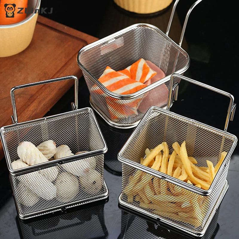 Multi-functional Stainless Steel Deep Frying Basket Kitchen Hangable Zpaxo