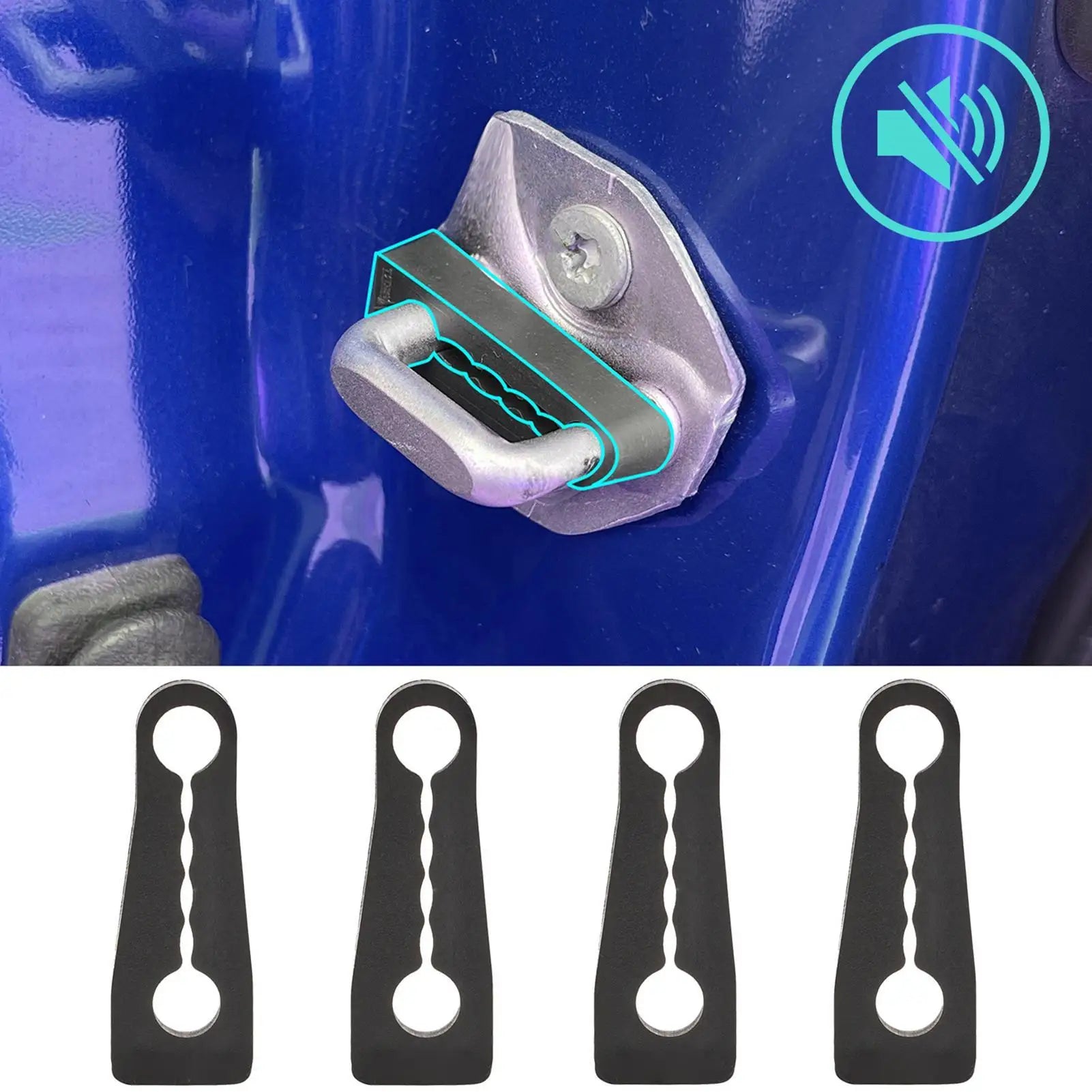 Car Door Lock Sound Damper Rubber Shock Absorber Wear Resistant Noise