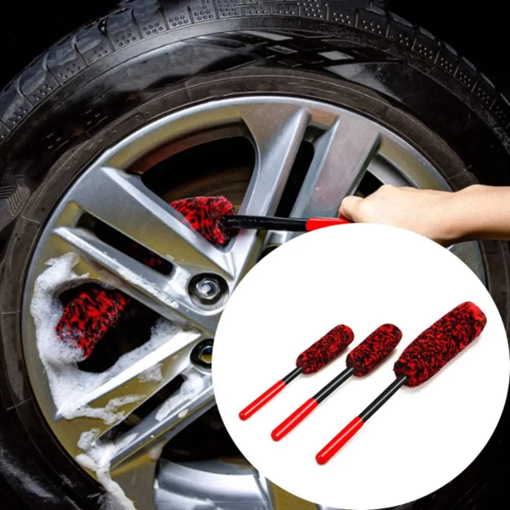 Bendable Design Car Wheel Detailing Brush Plush Material Woolies Auto Zpaxo