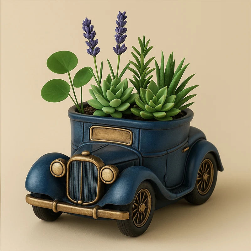 3D Vintage Bus Car Succulent Pot Silicone Mold DIY Succulent Planter Flower Pot Cement Plaster Pen Holder Candle Holder Mold Zpaxo