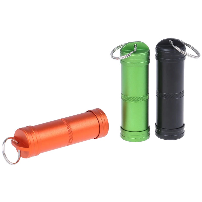 1PC Mini Waterproof Capsule Seal Bottle Outdoor EDC Survival Pill Box Tank Case Zpaxo