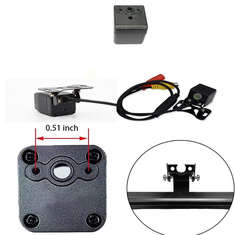License Plate Backup Camera Mount – No-Drill 170° Alloy Bracket
