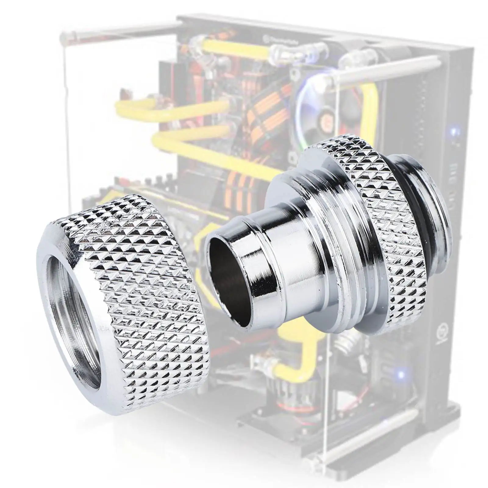 Two-Touch Fitting Brass for PC Water Cooling G1/4 Thread Flexible Tube Connector Brass Two touch Fitting Zpaxo