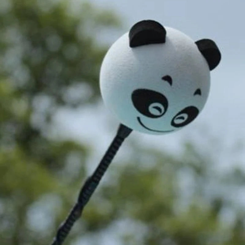 Cute Panda Car Antenna Aerial Ball EVA Topper Truck SUV Pen Decor Toy Zpaxo