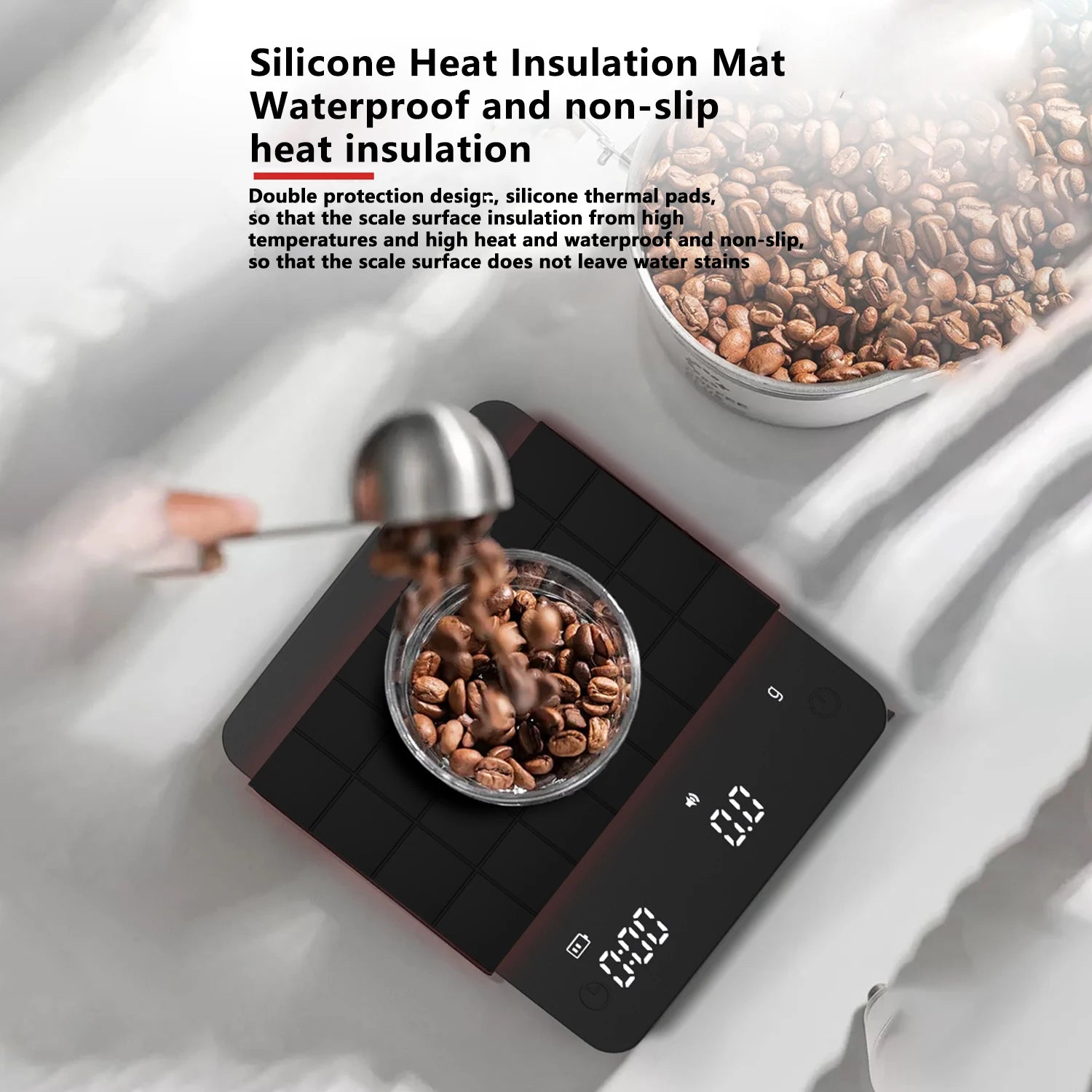 Personal Electronic Scale Mini Smart Timer 2kg/0.1g Coffee Household Italian Coffee Scale Gram Weight Chronograph Kitchen Scale Zpaxo