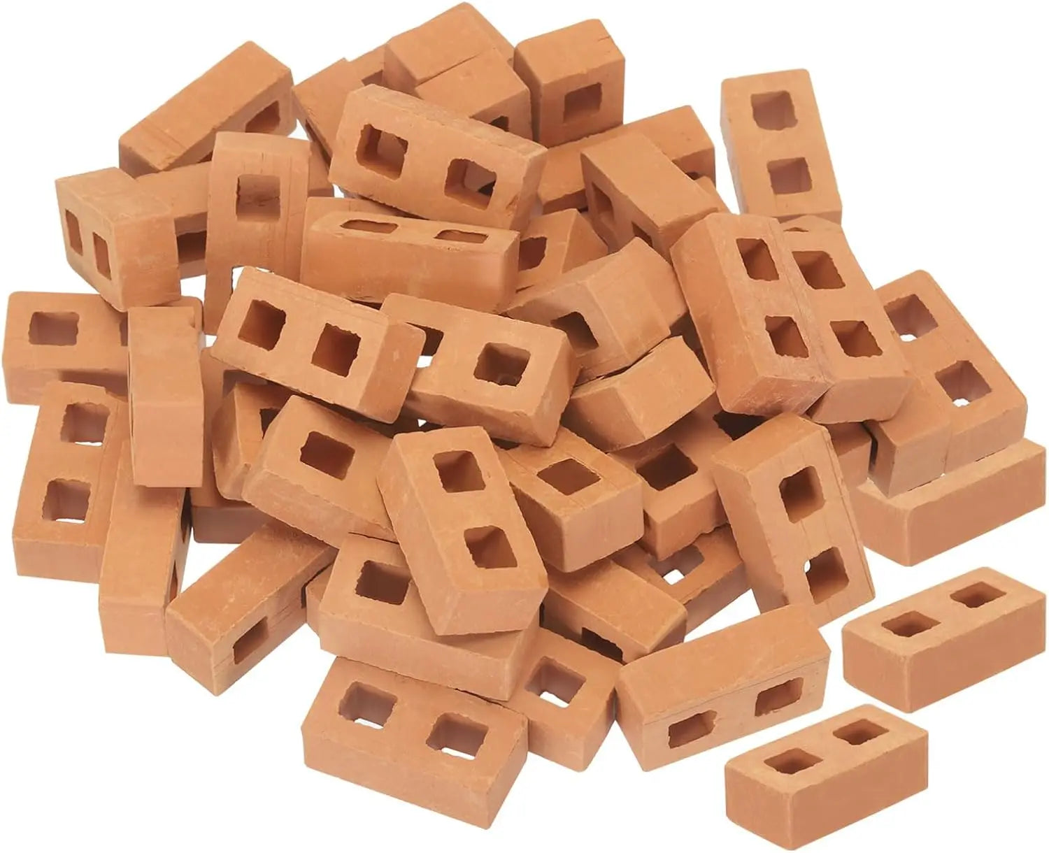Mini Concrete Bricks DIY Set – Dollhouse & Landscape Models Miniature Building Set Zpaxo orange
