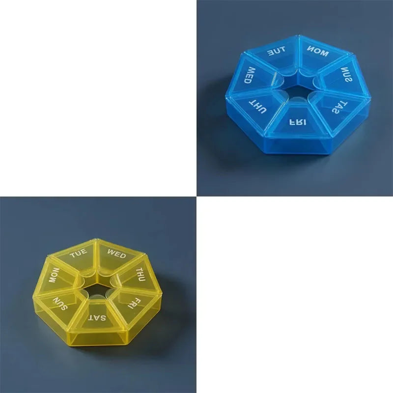 7-Day Portable Pill Organizer – Weekly Medicine Case | 3-Pack