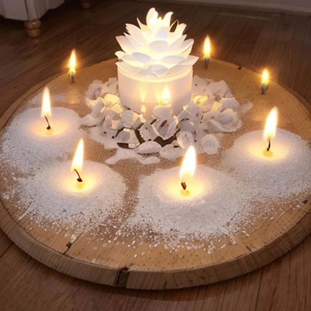 DIY Sand Wax Ice Flower Wax Pearls – Scented Candle Making Kit Candle Making Wax Zpaxo 100g white
