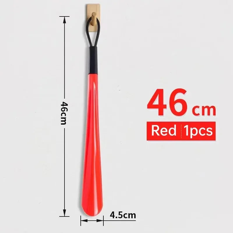 Extra Long Shoe Horns Black Plastic Shoe Horn Spoon Shape Shoehorn Shoe Lifter Flexible Shoe Lifter Shoes Accessorie Zpaxo Red