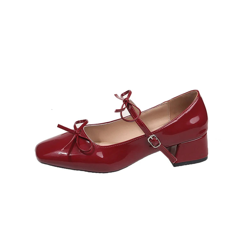 2025 Spring Autumn Women Mary Jane Shoes Fashion Butterfly-knot