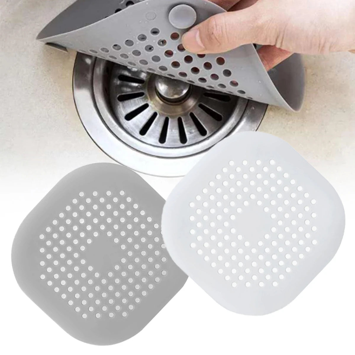 Silicone Drain Strainer Set 6/9pcs – No-Clog Filter & Suction Base