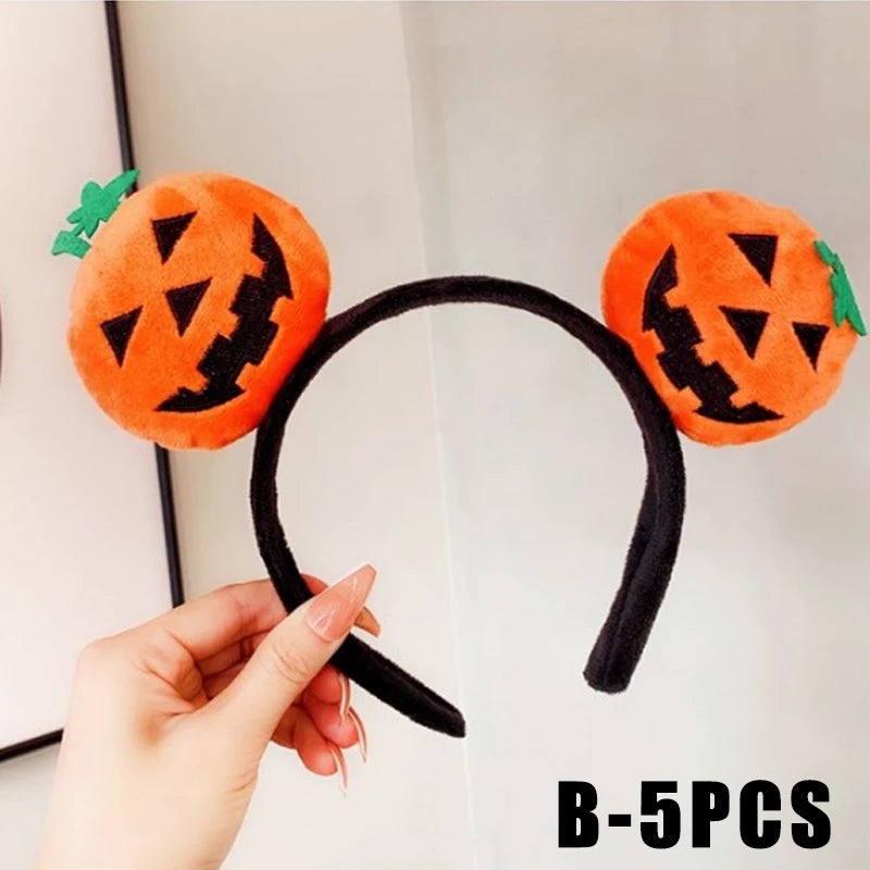 Cute Halloween Pumpkin Devil Horn Headband Funny Hair Hoop Girls Zpaxo B 5PCS