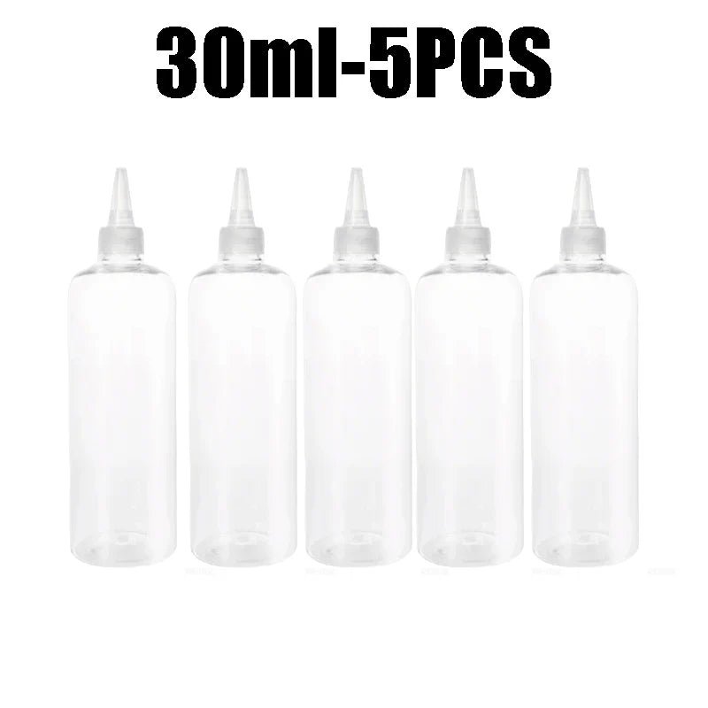 Empty Dropper Bottle Transparent Plastic Refillable Mini Squeeze Zpaxo 30ML-5PCS