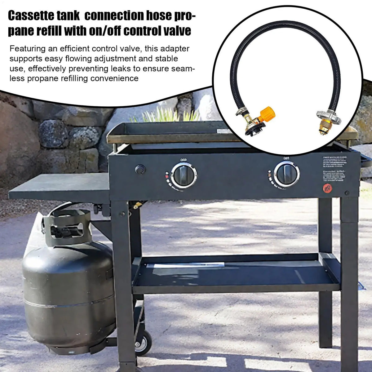 Propane Refill Adapter Valve Tank Hose Pressure Connector Extension Zpaxo
