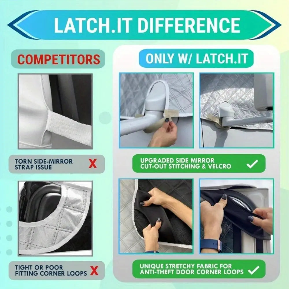 Protector Magnetic Windshield Cover 4 Layers Waterproof Sunshade Zpaxo