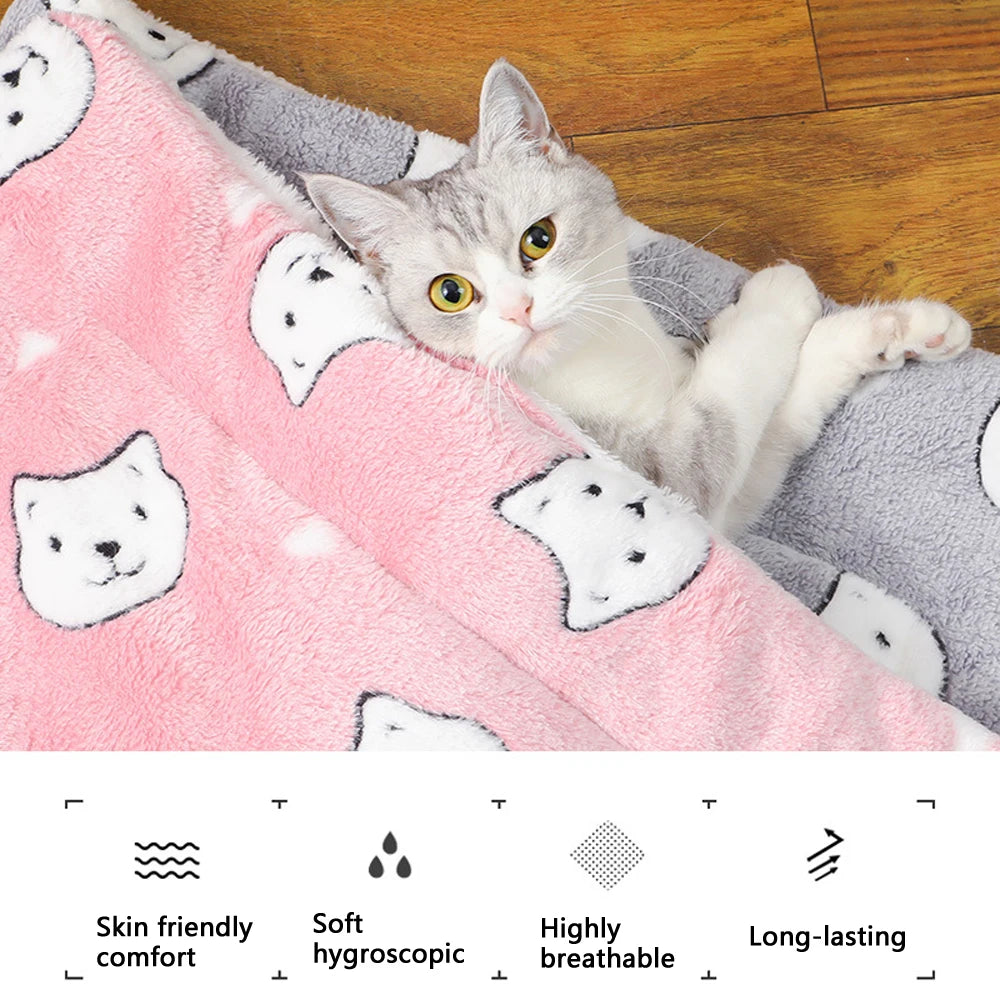 Double-sided Pet Mat Warm Winter Skin-friendly Small Dogs Medium Cats