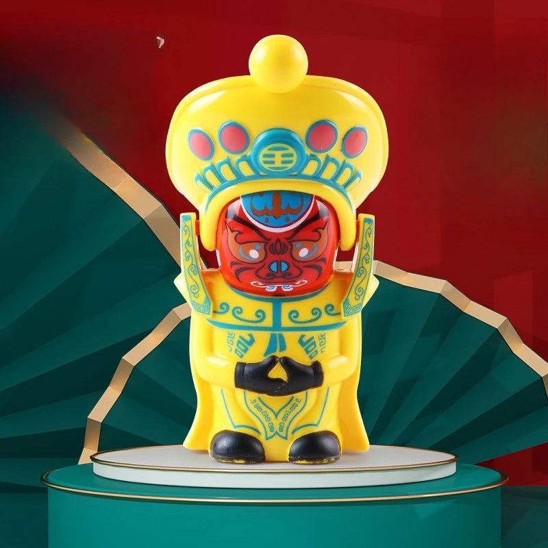 Sichuan Opera Face Changing Doll – Chinese Cultural Souvenir Cultural Collectible Doll Zpaxo YELLOW