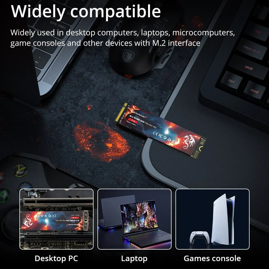 SomnAmbulist SSD M2 NVME 128GB 256GB 512GB 1TB SSD M.2 2280 PCIe 3.0 Internal Solid State Drive For Laptop Desktop Game Console Zpaxo