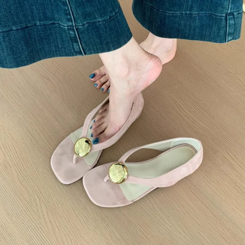 Shallow Mouth 1 Slip-on Flip-on Slippers 2025 Summer Breathable Leaky