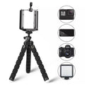 Flexible Octopus Tripod Phone Holder & Bluetooth Remote Flexible Phone Tripod Zpaxo Black