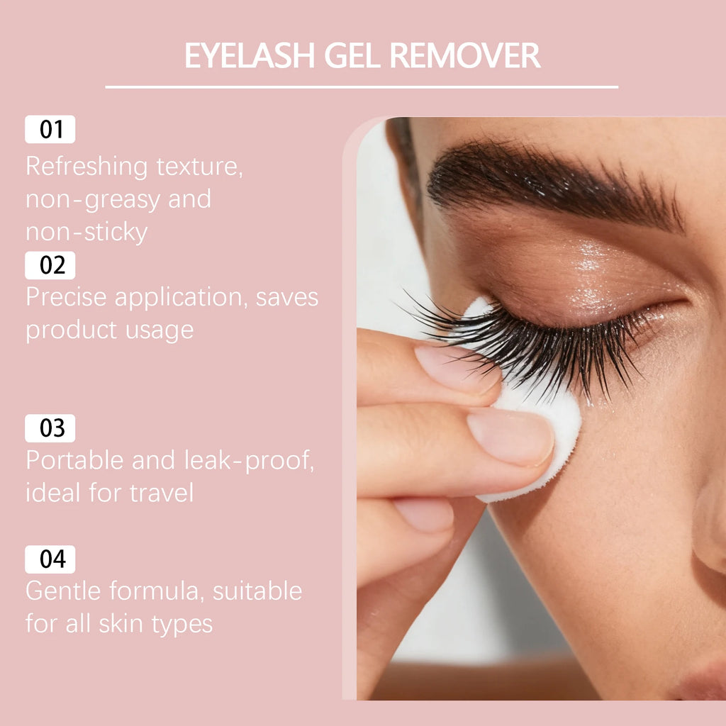 Nymixa Lash Remover Gel Eyelash Glue Dissolver Quick Dissolving Deep Cleaning Eye Makeup Remover Gentle Non Irritating Safe 10ml Zpaxo