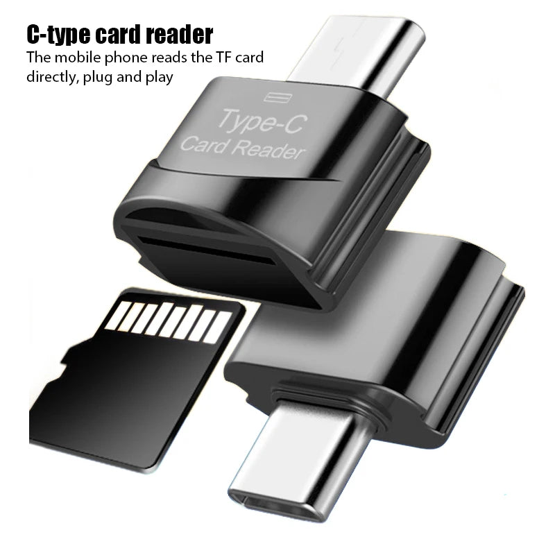Portable USB 3.1 Type-C to Micro-SD TF Smart Adapter Mini High Speed Card Reader For Watching Movies And Transferring Documents Zpaxo