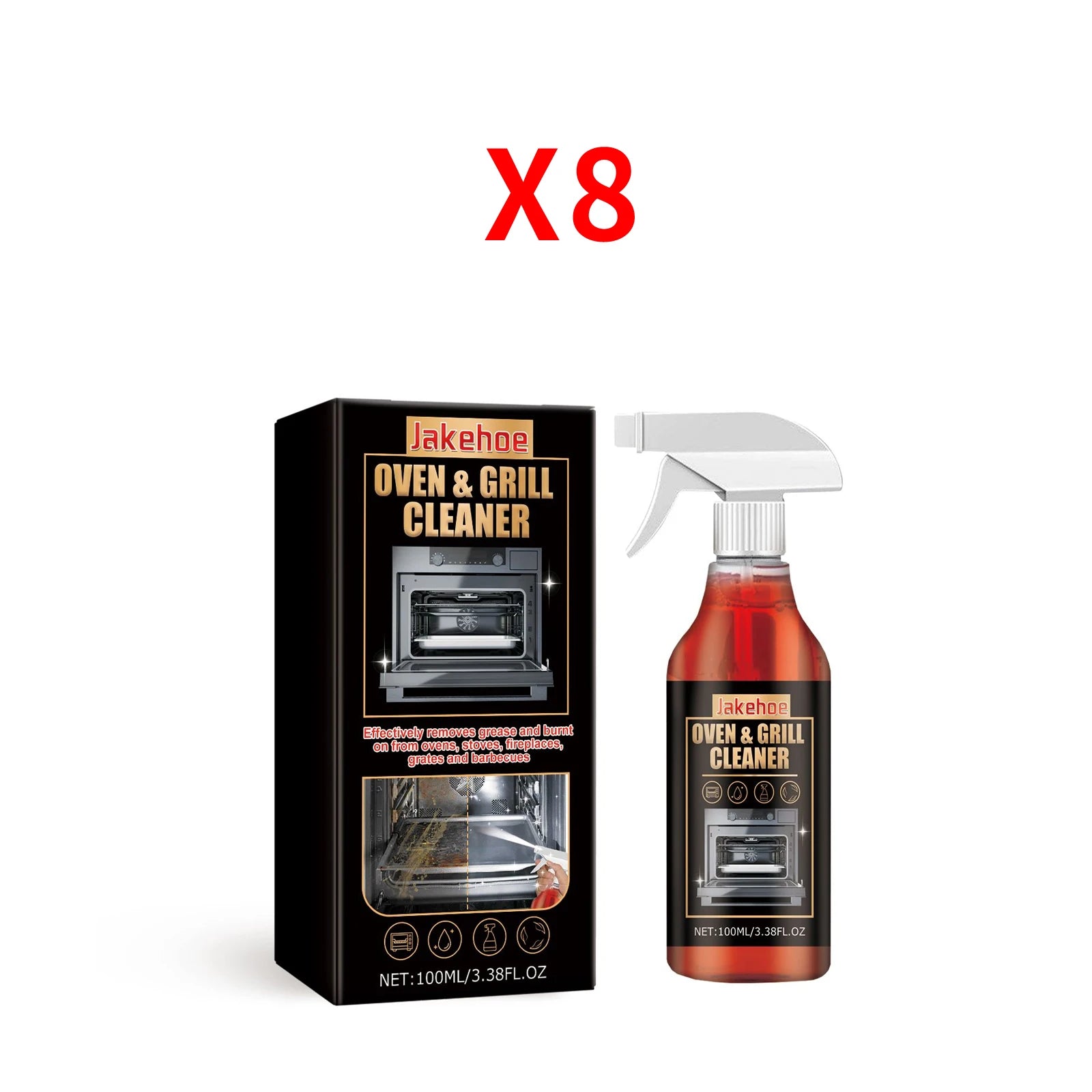 JAKEHOE Oven & Stove Foam Cleaner – Cuts Grease & Grime Fast Oven Foam Cleaner Zpaxo 800ml boxed