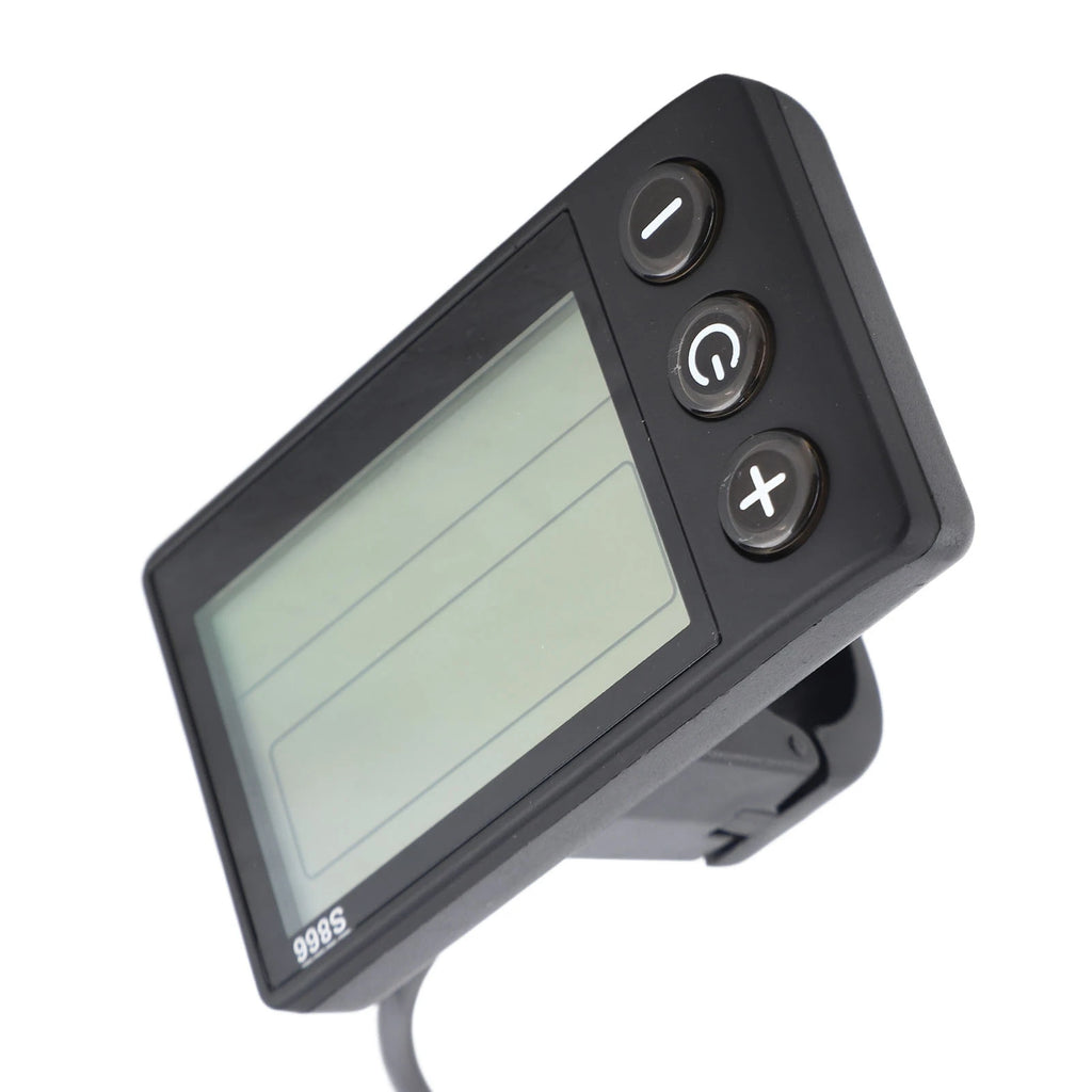 S866 Electric Bike LCD Display Electric Bike LCD Display Panel Large Screen ABS Lightweight for 22.2mm/0.9in Handlebar Zpaxo