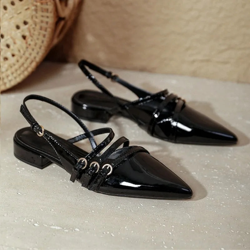 Temperament Pointed Toe Baotou Sandals Women's Summer Wear Shallow