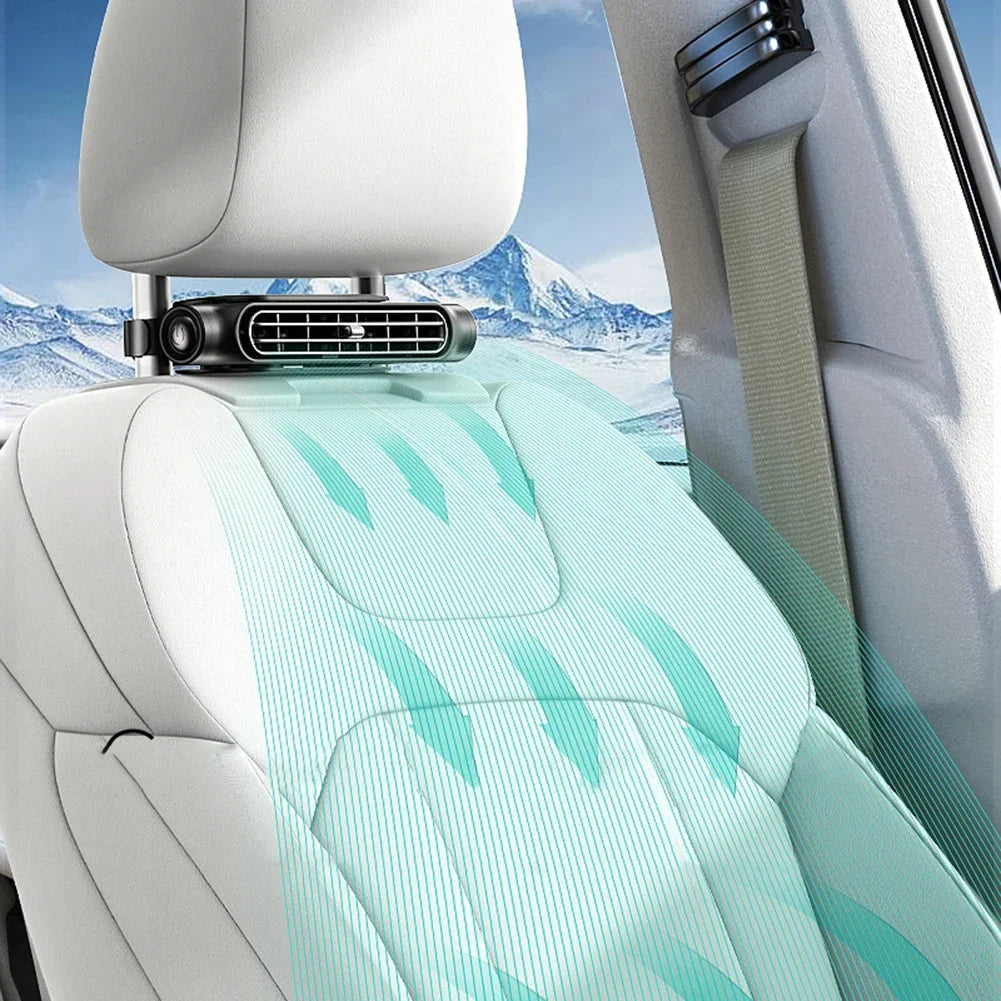 4-1PCS Car Backseat Cooling Fan 3 Speeds Air Conditioning Cooling Fan For Car Vehicle Supplies Electric Auto Backseat Car Fan Zpaxo