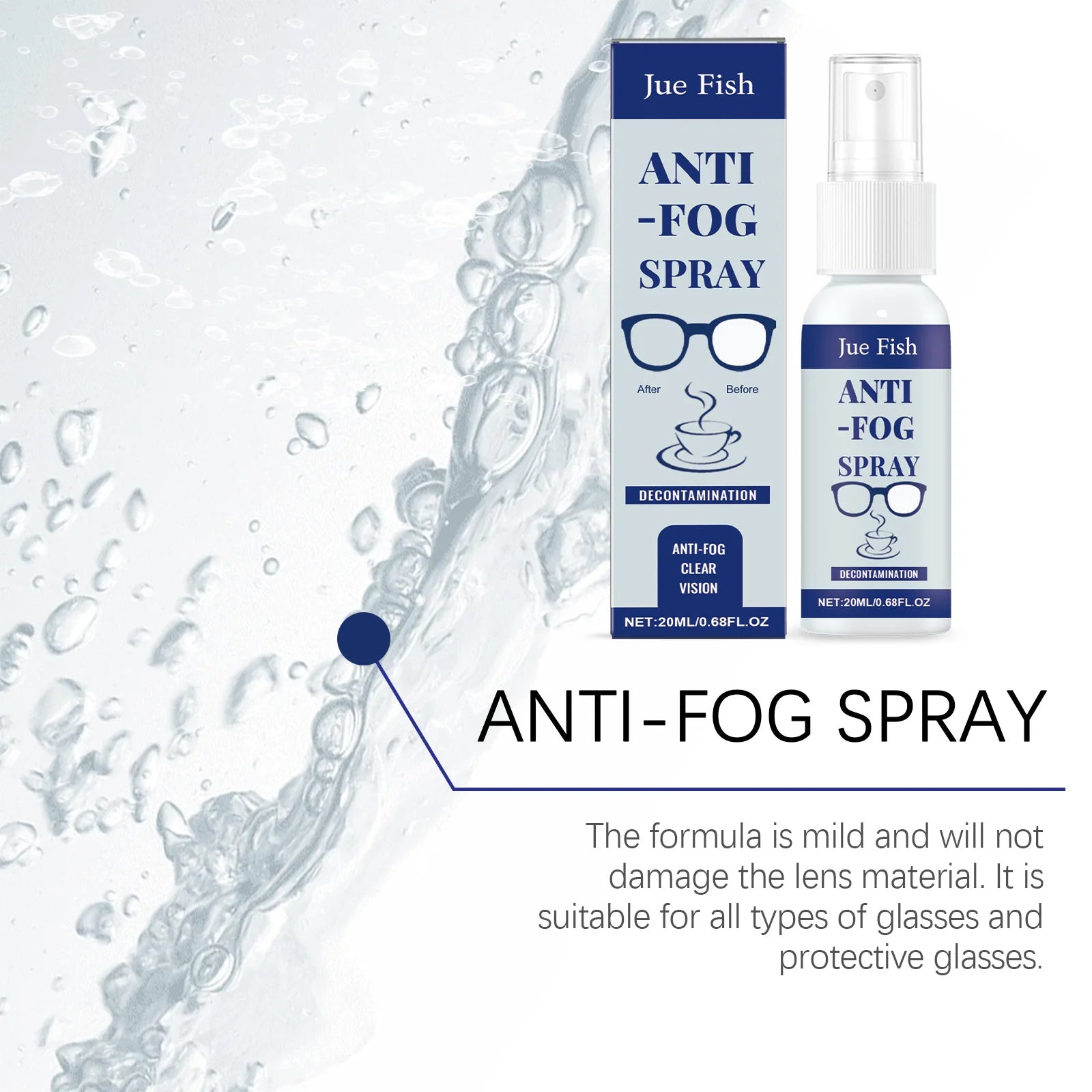 Anti-Fog Eyeglass Cleaning Spray | Clear Vision Lens Cleaner Lens Cleaning Spray Zpaxo