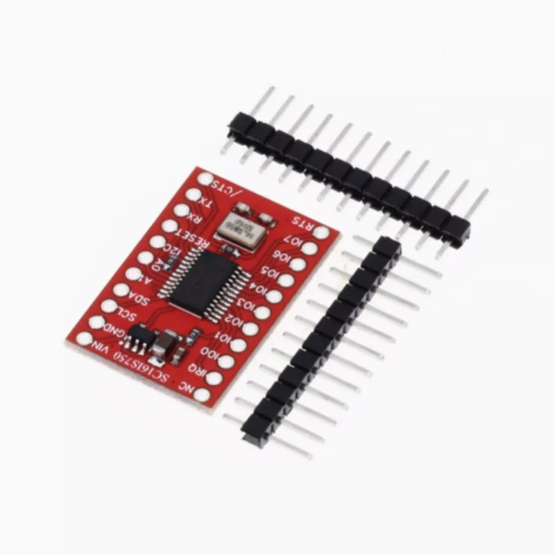 MCU-750 SC16IS750 Single UART with I2C-bus/SPI interface Zpaxo SC16IS750 Red