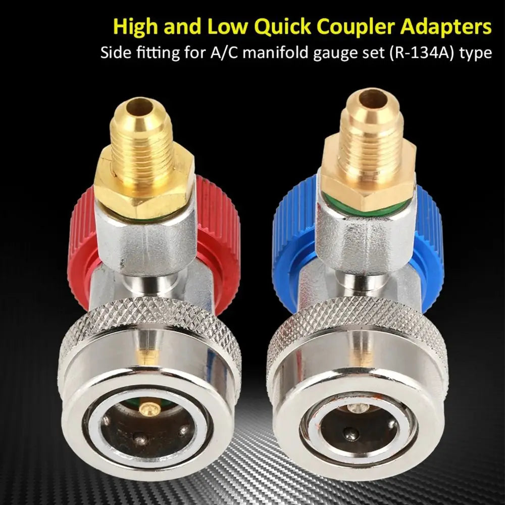 Fluoride Quick Coupler Quick Coupling H/L Connector Adjustable Design Air Conditioner Coupler Quick Connect Brass Construction Zpaxo