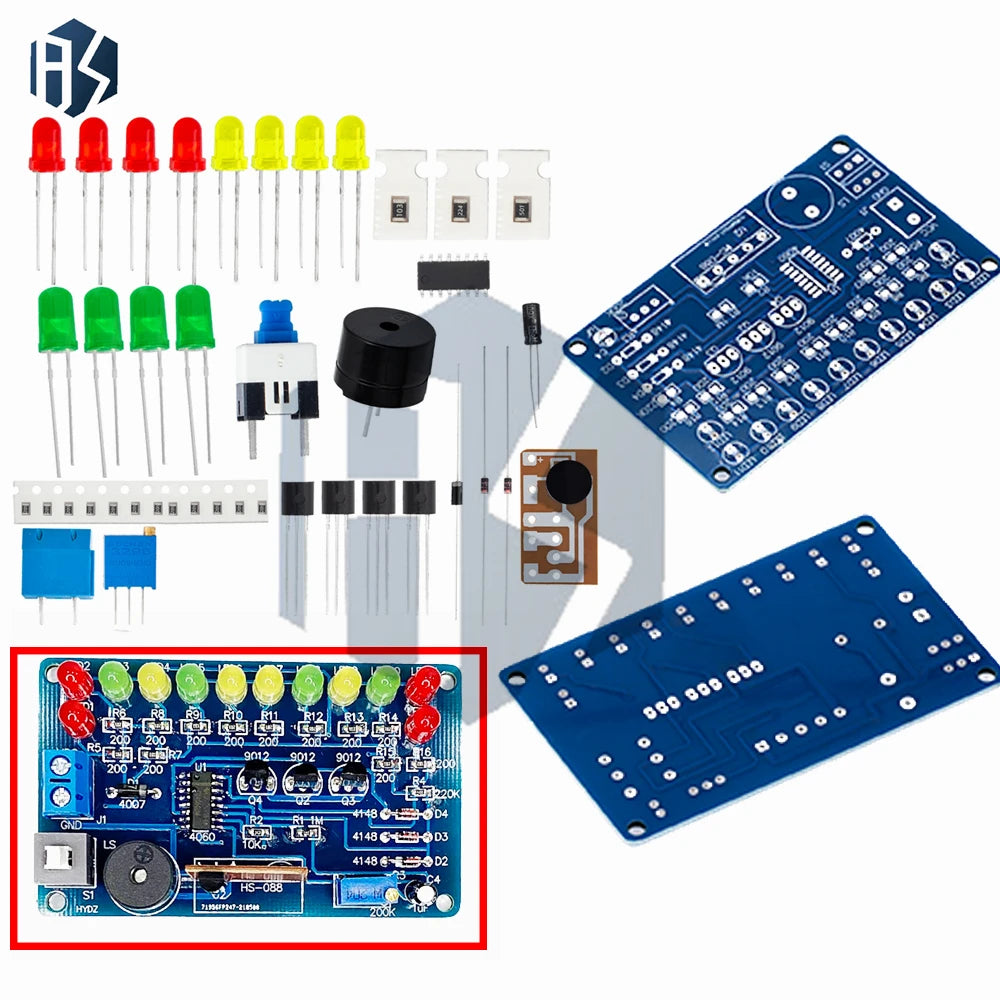 DC4 5-5V CD4060 SMT DIY Music LED Light Circuit Soldering Practice Zpaxo