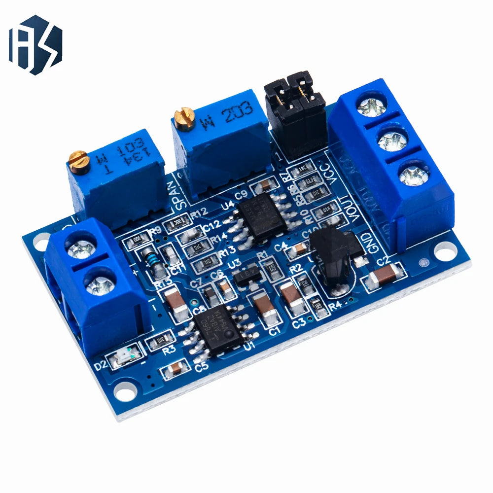 0-20mA 4-20mA Current To Voltage Transmitter Module, 0-3.3V 0-5V 0-10V Signal Converter Board Zpaxo